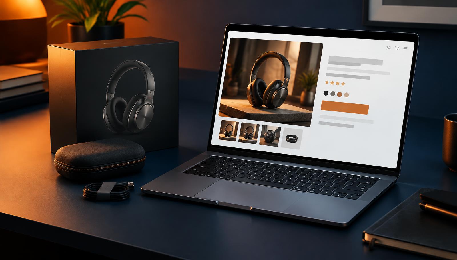 Immagine generata con AI per l'articolo Contenuti A+ su Amazon: come trasformare la pagina prodotto in un argomento di vendita